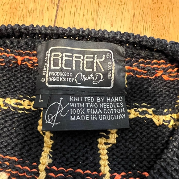 Vintage Berek Marta D Hand Knitted Basketball Sweater - Picture 4 of 5
